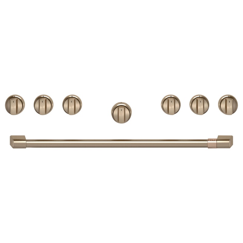 Cafe CXPR6HKPTBZ Caf 36″ Brushed Bronze Handle & Knob Set For Pro Range And Rangetop