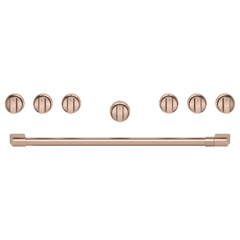 Cafe CXPR6HKPTCU Caf 36″ Brushed Copper Handle & Knob Set For Pro Range And Rangetop