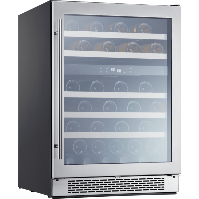 Zephyr PRW24C02AG Presrv Wine Cooler, 24In Under Cabinet, Ss+Glass, Reverse Door, 2 Zone