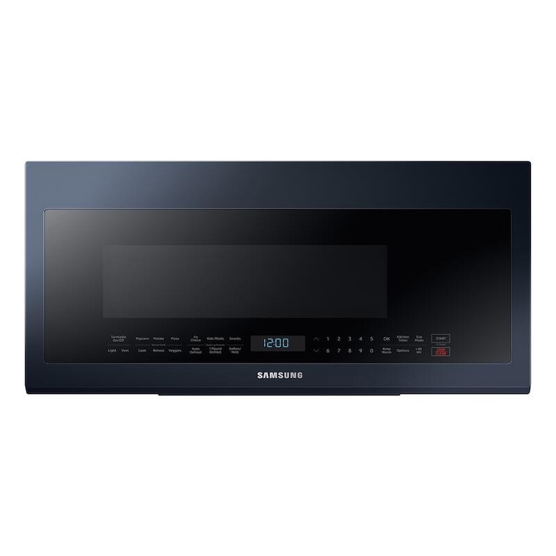 Samsung ME21A706BQN 2.1 Cu. Ft. Smart Bespoke Over-The-Range Microwave With Sensor Cooking In Fingerprint Resistant Navy Steel