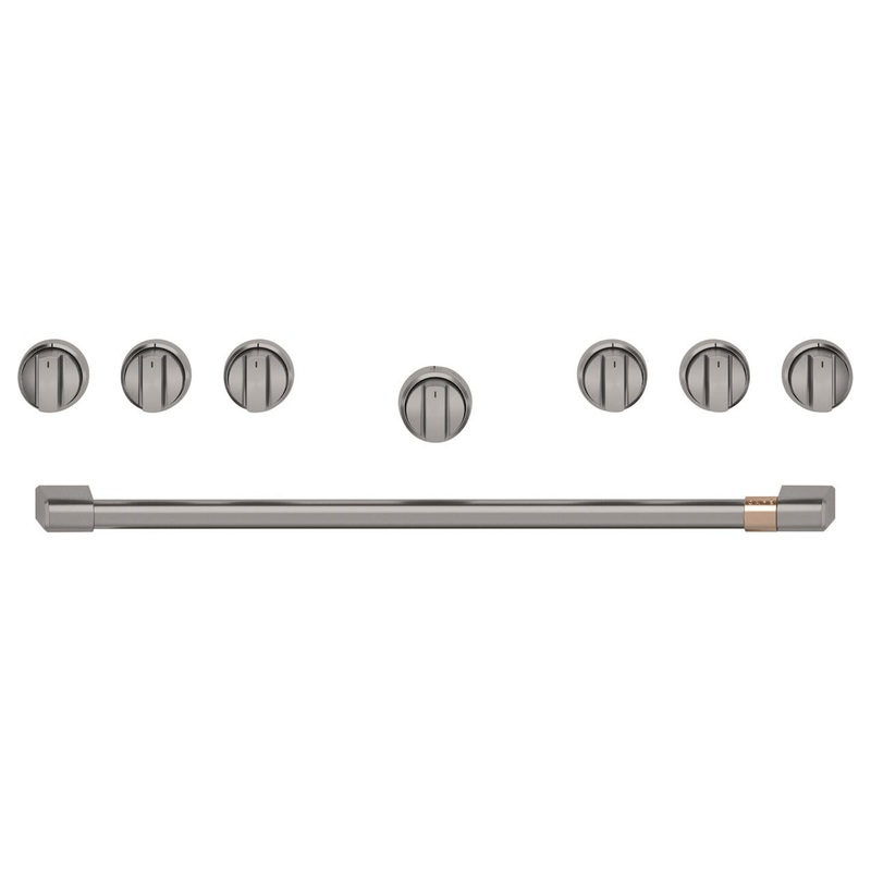 Cafe CXPR6HKPTBT Caf 36″ Brushed Black Handle & Knob Set For Pro Range And Rangetop