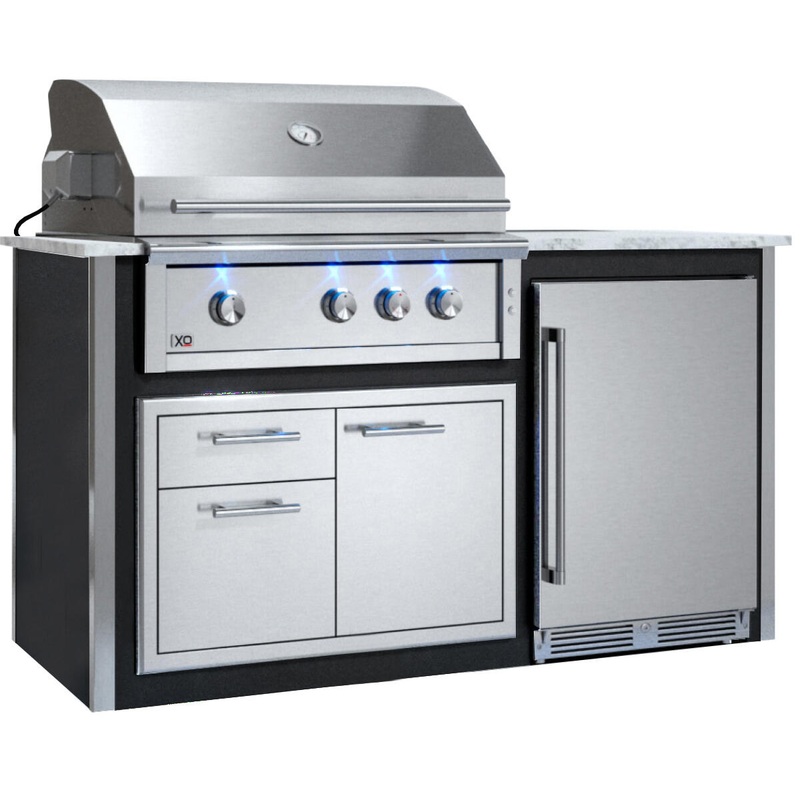 Xo Appliance XOGOK36V2BL Appliance Ready Pre-Assembled 36″ Designer Island Black COMPONENTS SOLD SEPARATELY – Gray