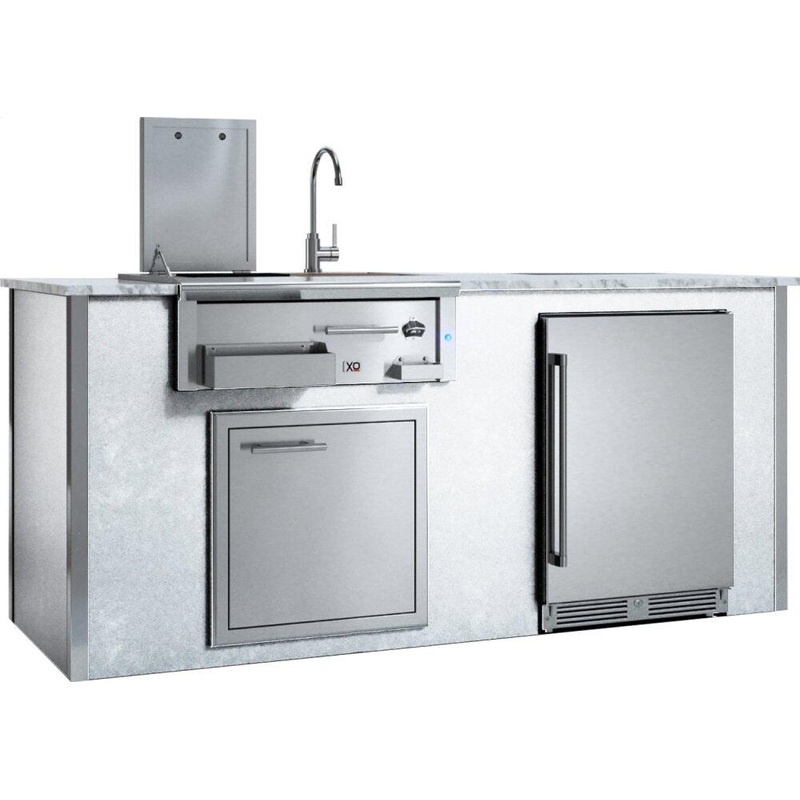 Xo Appliance XOGOKBARV1WH Appliance Ready Pre-Assembled Entertaining Trio Island White COMPONENTS SOLD SEPARATELY