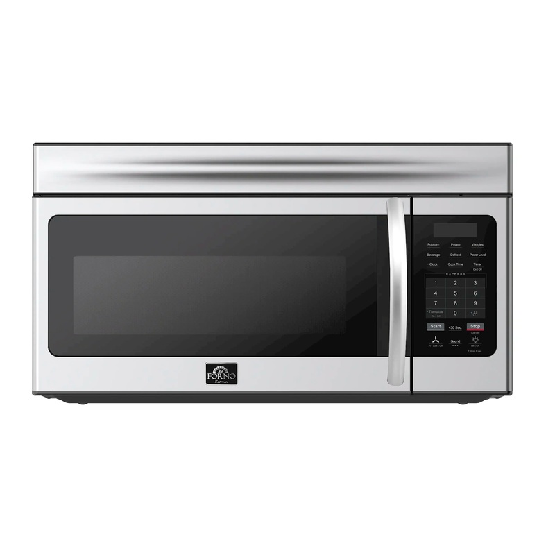 Forno Scalo 30-Inch Over the Range Microwave in Stainless Steel  1.6 cu.ft, 300 CFM Vent, Touch Control, LED Light (FOTR3007-30)