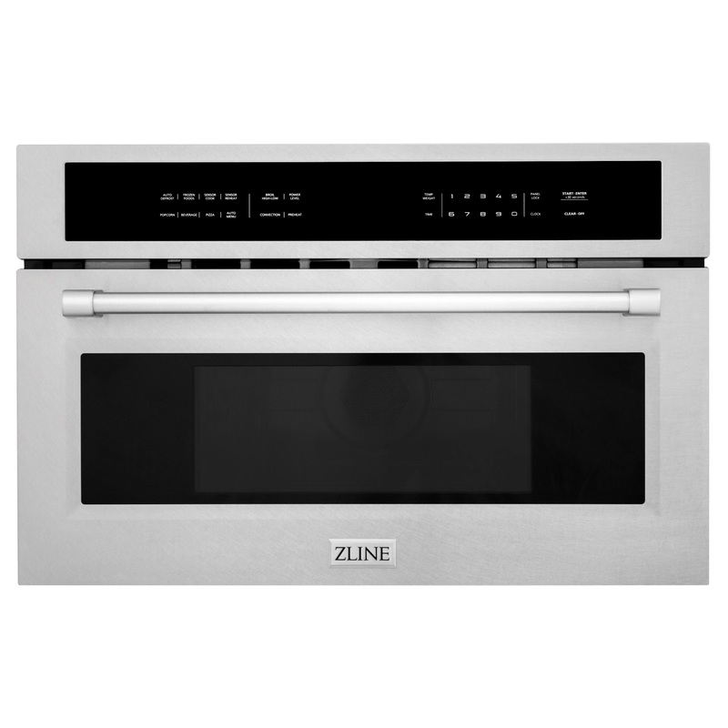 ZLINE 30-Inch Built-in 1.6 cu ft. Convection Microwave Oven in Satin Stainless Steel with Speed and Sensor Cooking (MWO-30-SS)