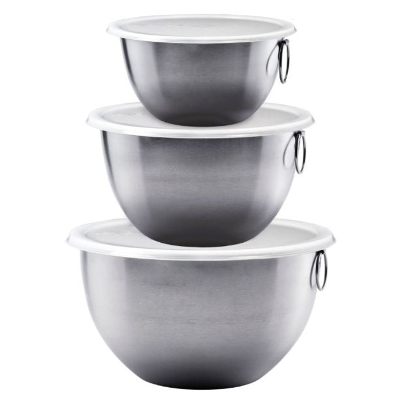 Tovolo Stainless Steel Mixing Bowls With Lids Set