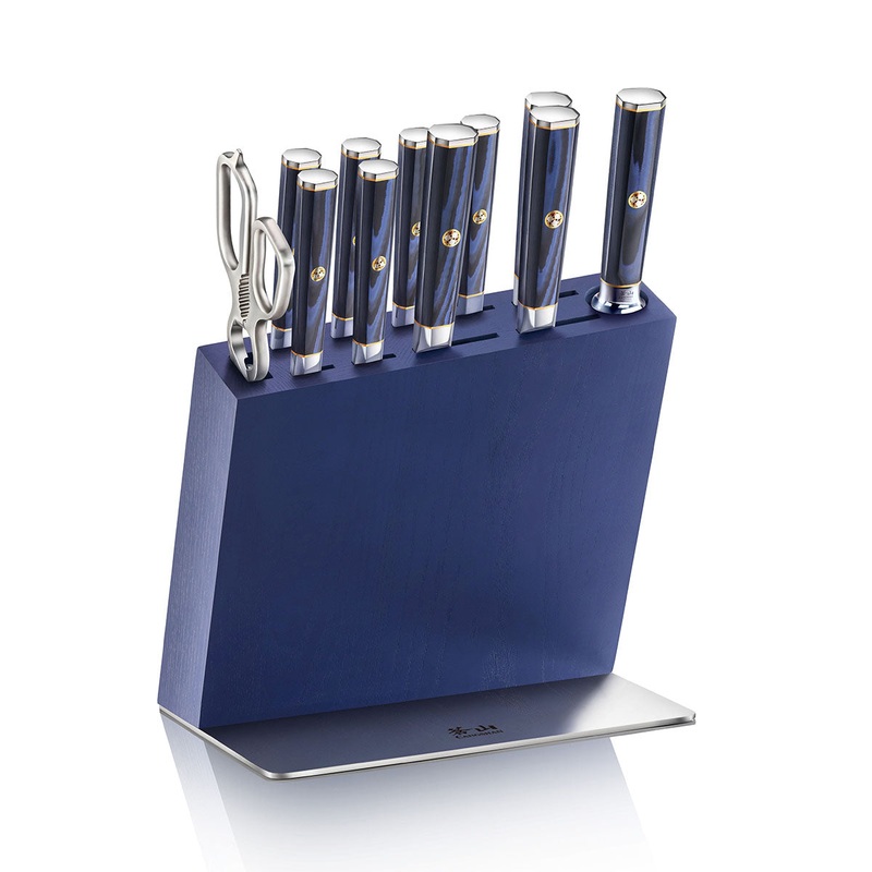 Cangshan KITA Blue Forged 12 Piece HUA Knife Block Set