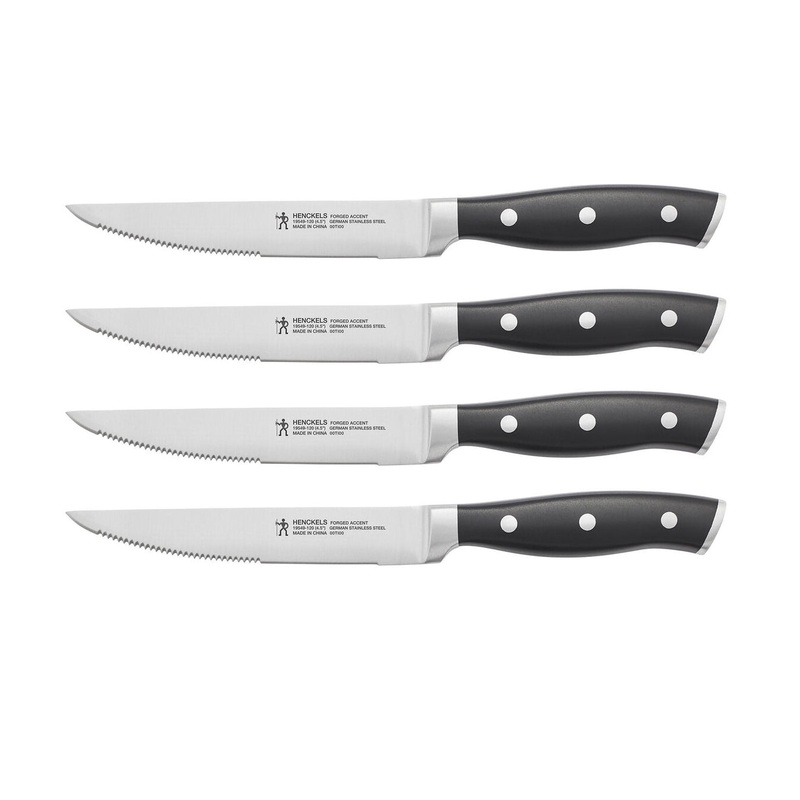 Henckels Forged Accent 4 pc Steak Knife Set – Black