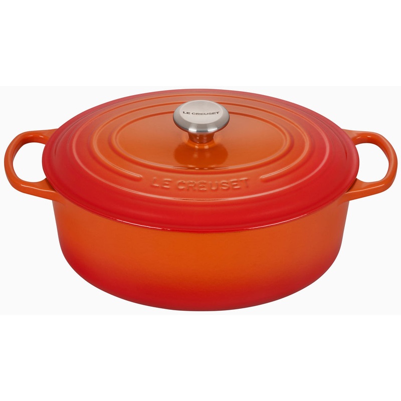 Le Creuset Enameled Cast Iron Signature 6 3/4 Quart Oval Dutch Oven in Flame