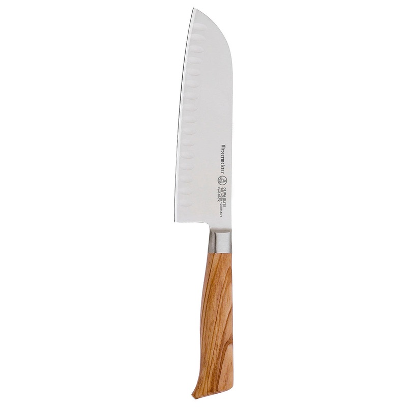 Messermeister Oliva Elite Forged 7″ Kullenschliff Santoku Knife