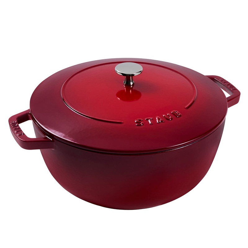 Staub Enameled Cast Iron 5 Qt Essential French Oven in Cherry Red