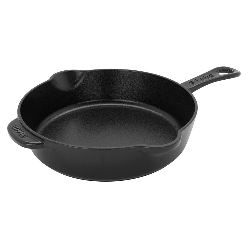 Staub Enameled Cast Iron 8.5″ Traditional Deep Skillet in Matte Black