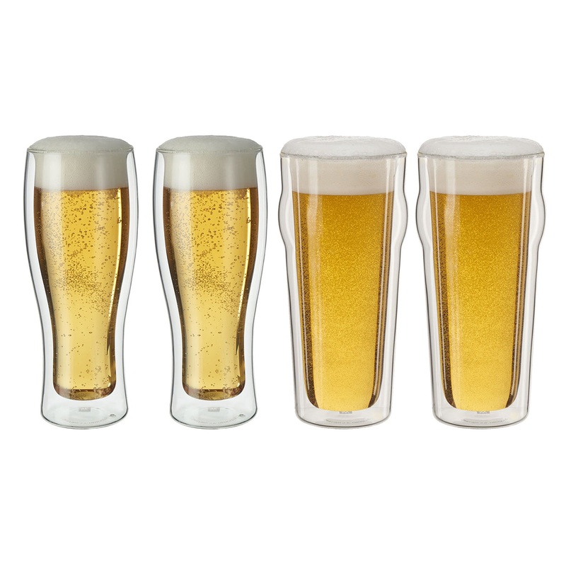 ZWILLING Sorrento Double Wall Glassware 4 pc Beer Glass Set