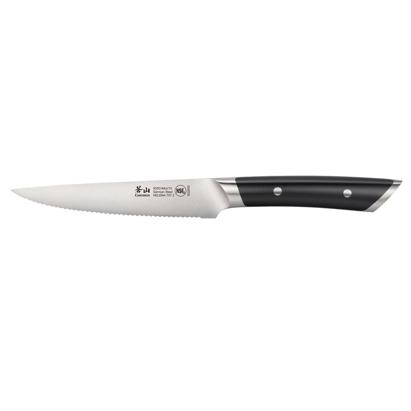 Cangshan HELENA Series German Steel Forged 5″ Serrated Utility Knife