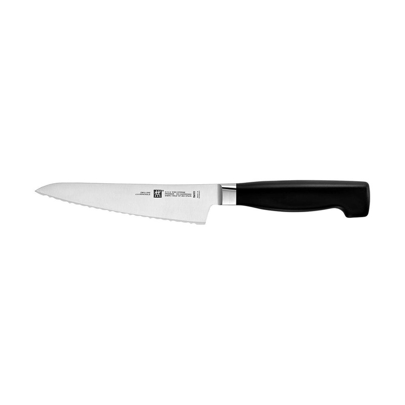 Zwilling J.A. Henckels  Forged Four Star 5.5″Serrated  Prep Knife