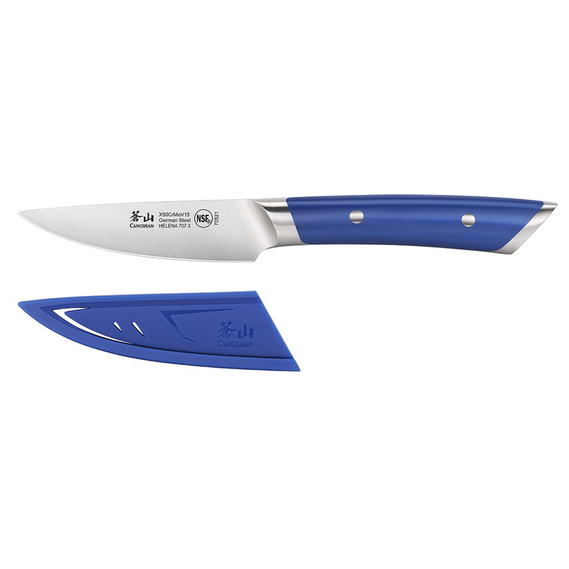 Cangshan HELENA Series German Steel Forged 3.5″ Blue Paring Knife w/ Sheath