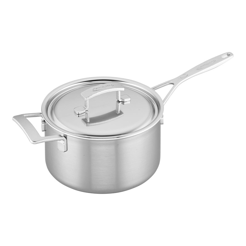 Demeyere Industry 5-Ply 4.25 Quart Stainless Steel Saucepan
