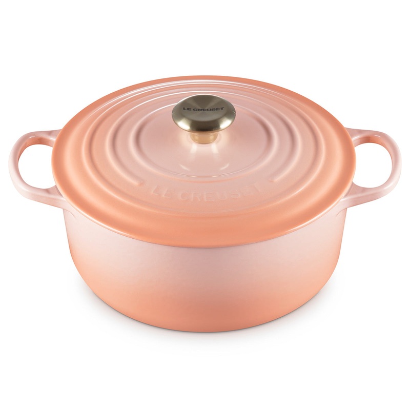 Le Creuset Enameled Cast Iron Signature 5 1/2 Quart Round Dutch Oven in Peche