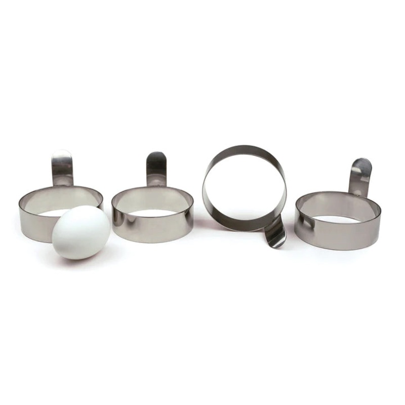 RSVP International Set of 4 Stainless Steel Egg Rings
