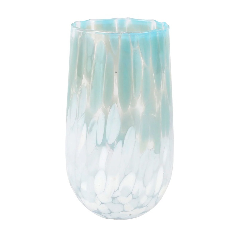 Vietri Nuvola Light Blue and White High Ball