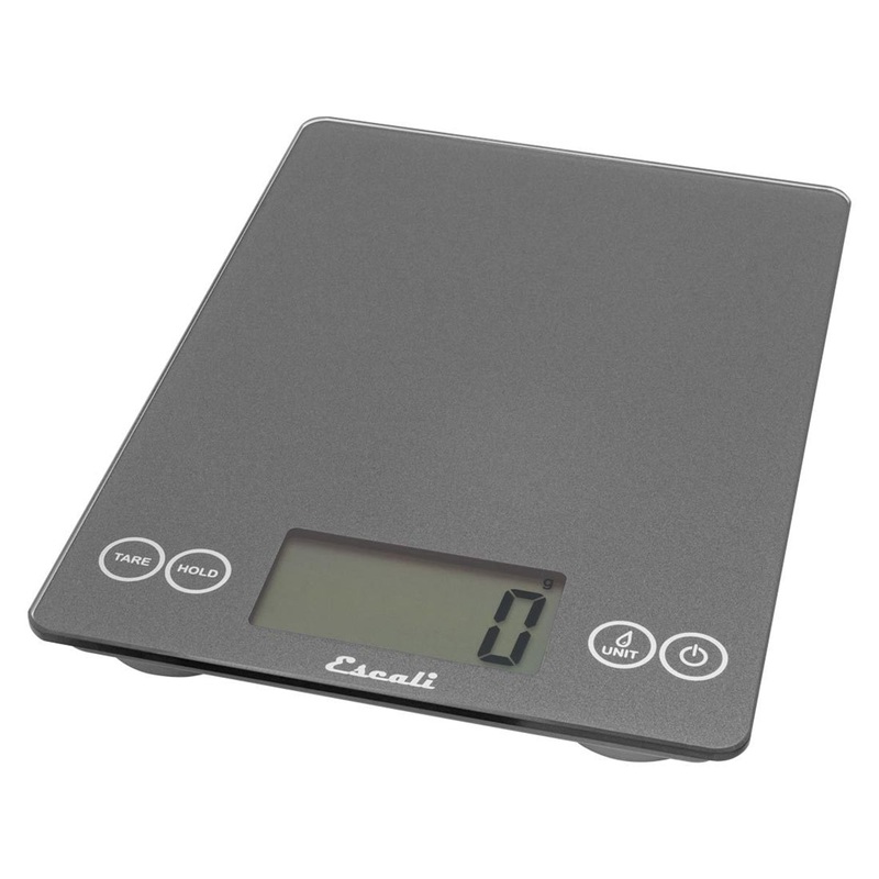 Escali Arti Glass Kitchen Scale Grey Storm