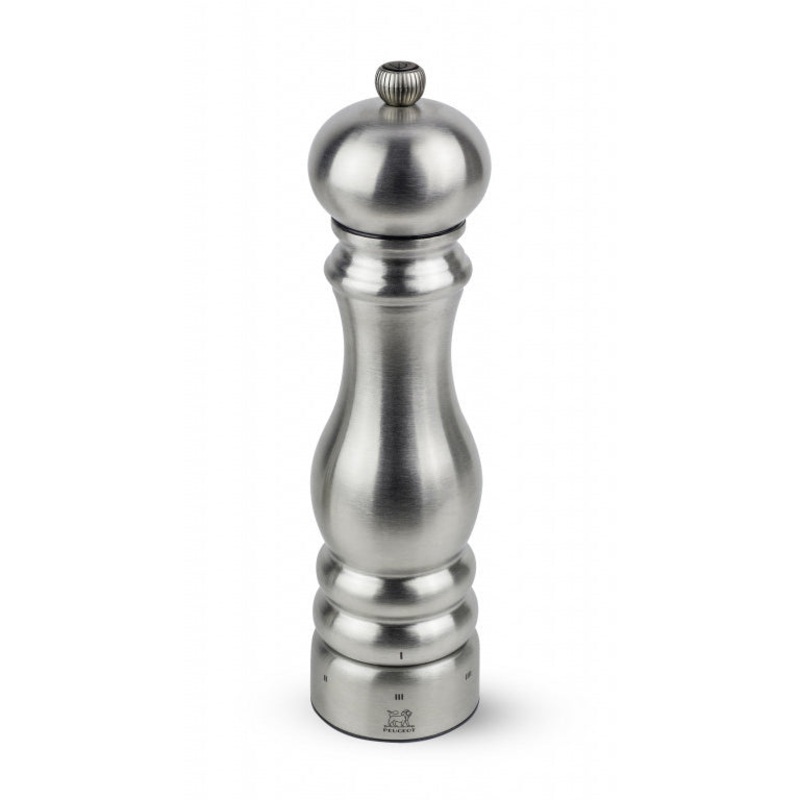 Peugeot Paris Chef uSelect 9″ Manual Pepper Mill in Stainless Steel