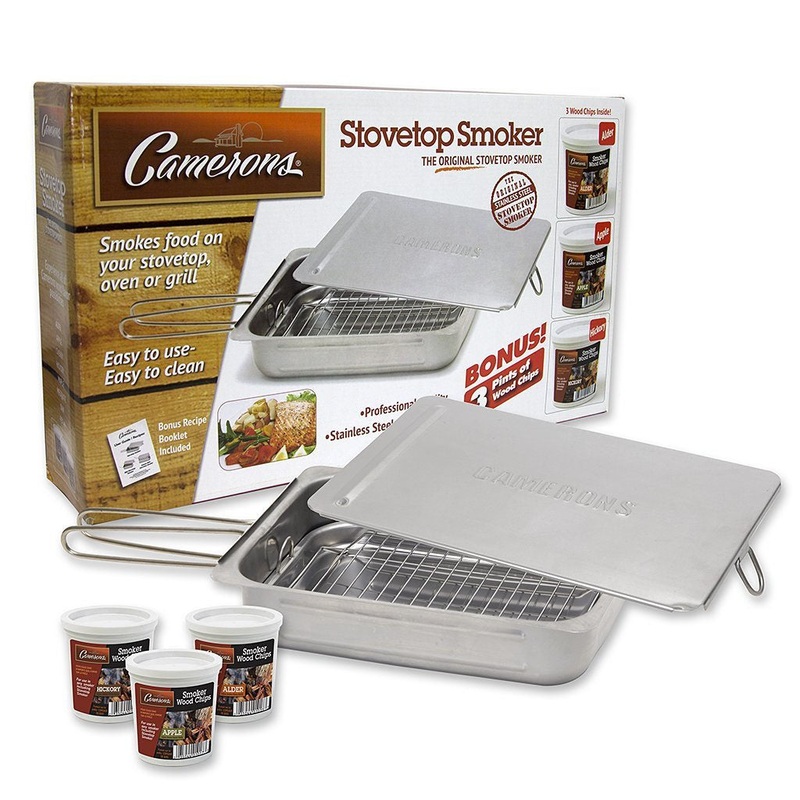 Camerons Stovetop Smoker with 3 Bonus Pints of Wood Chips
