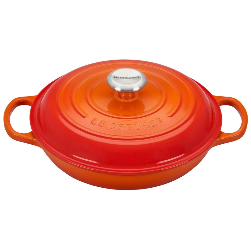 Le Creuset Enameled Cast Iron Signature 2 1/4 Quart Braiser in Flame
