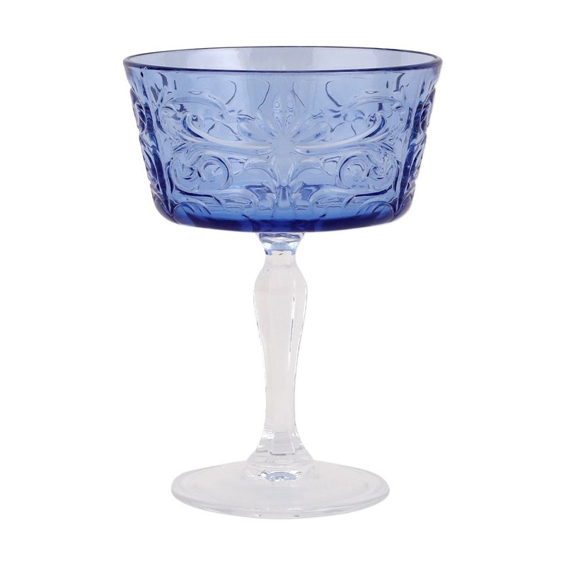 Vietri Barocco Cobalt Coupe Champagne Glass