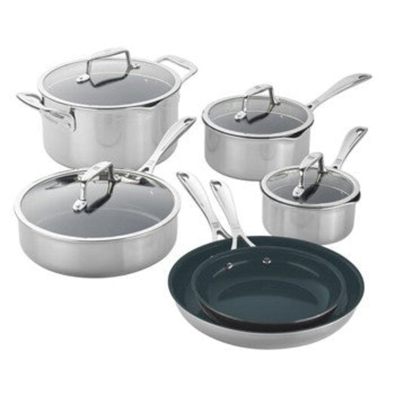 ZWILLING Clad CFX 10pc Ceramic Nonstick Cookware Set