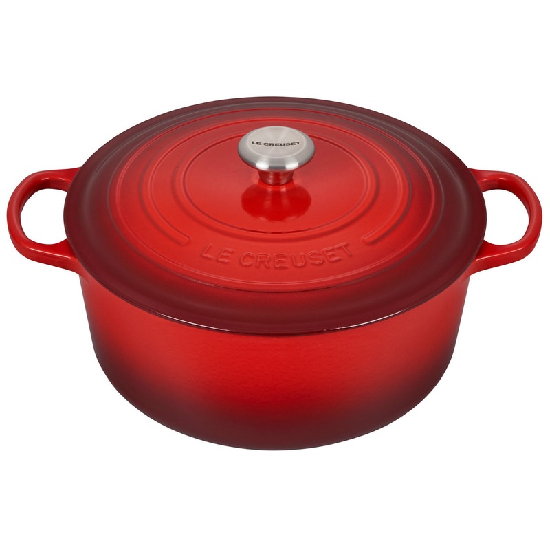 Le Creuset Enameled Cast Iron Signature 9 Quart Round Dutch Oven in Cerise