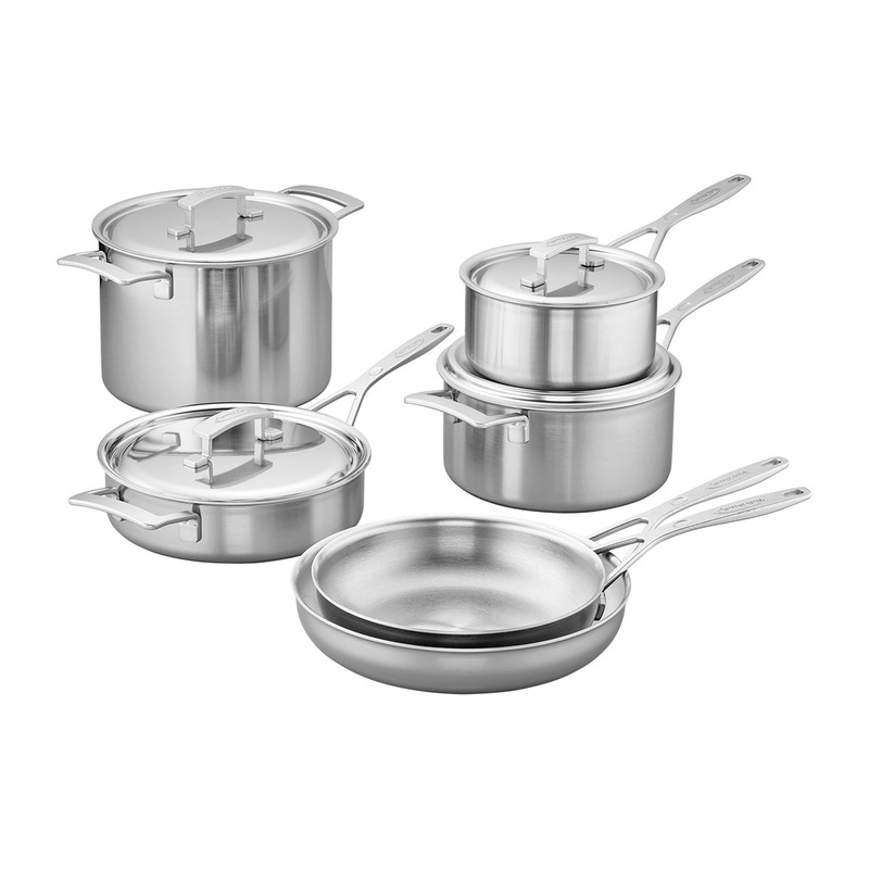 Demeyere Industry 5-Ply 10 Piece Stainless Steel Set