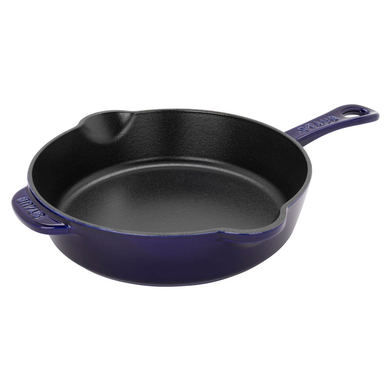 Staub Enameled Cast Iron 8.5″ Traditional Deep Skillet in Dark Blue