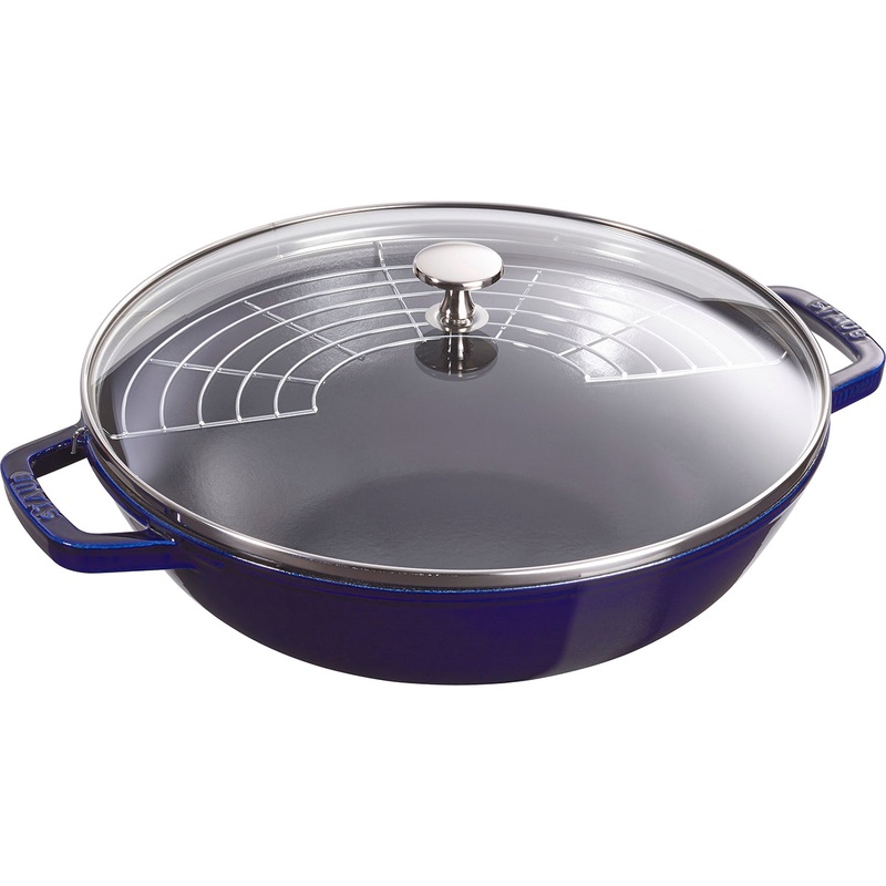Staub Enameled Cast Iron Perfect Pan in Dark Blue