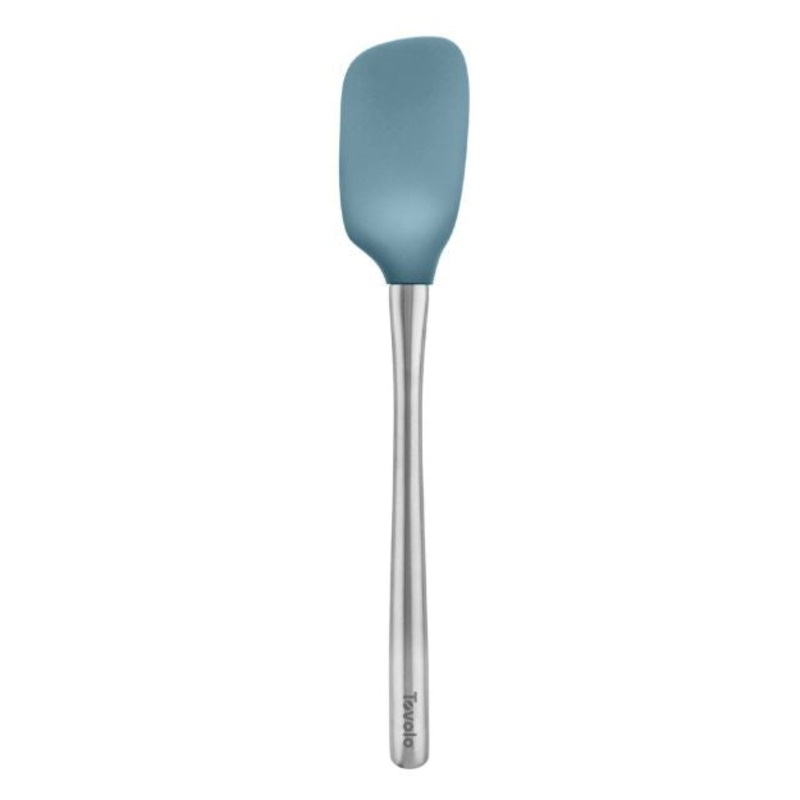 Tovolo Flex-Core Spoonula with Stainless Steel Handle Blue Slate