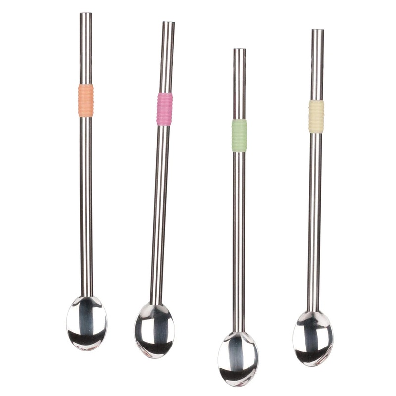 RSVP International Spoon Straw Set Of 4