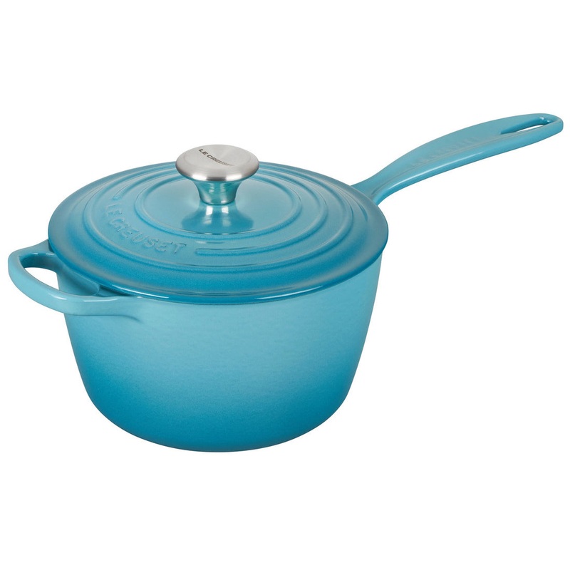 Le Creuset Enameled Cast Iron Signature 2 1/4 Quart Saucepan in Caribbean