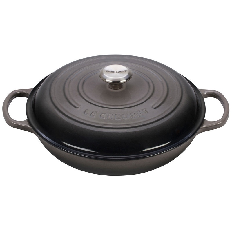 Le Creuset Enameled Cast Iron Signature 3 1/2 Quart Braiser in Oyster