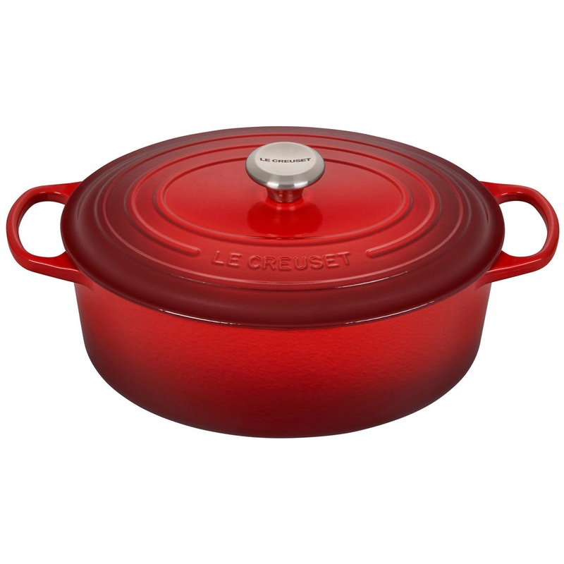Le Creuset Enameled Cast Iron Signature 6 3/4 Quart Oval Dutch Oven in Cerise