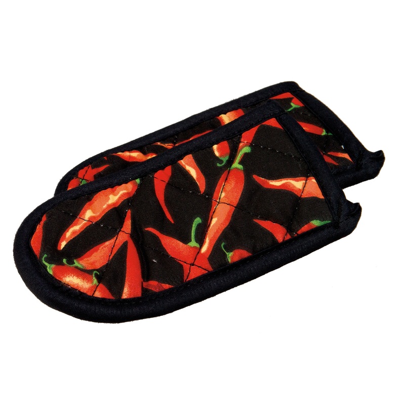 Lodge Fabric Handle Holders, Set of 2, Chili Pepper Print