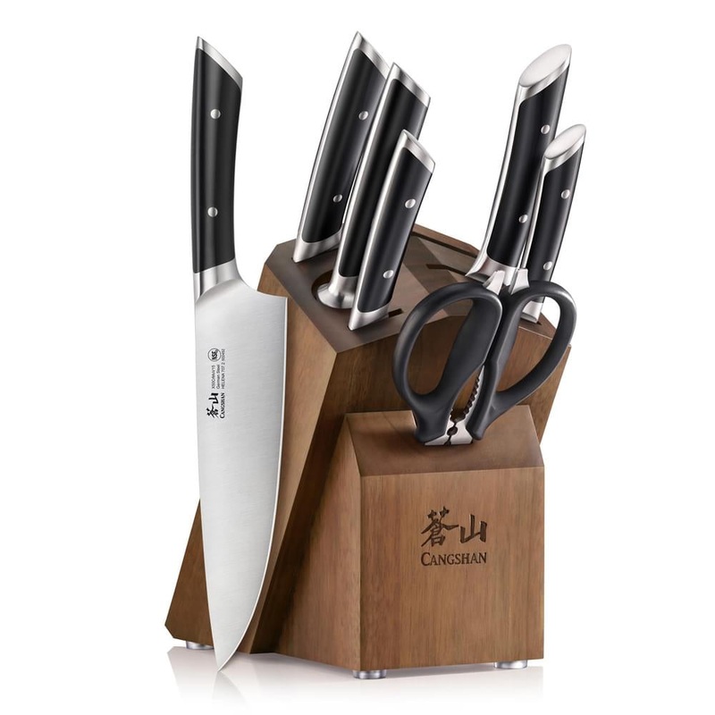 Cangshan HELENA Series German Steel Forged 8 Pc Knife Block Set