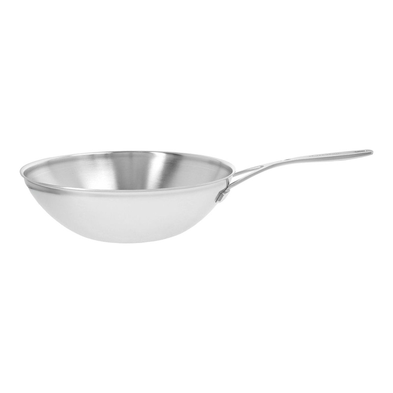 Demeyere Industry 5-Ply 5-qt Stainless Steel Flat Bottom Wok