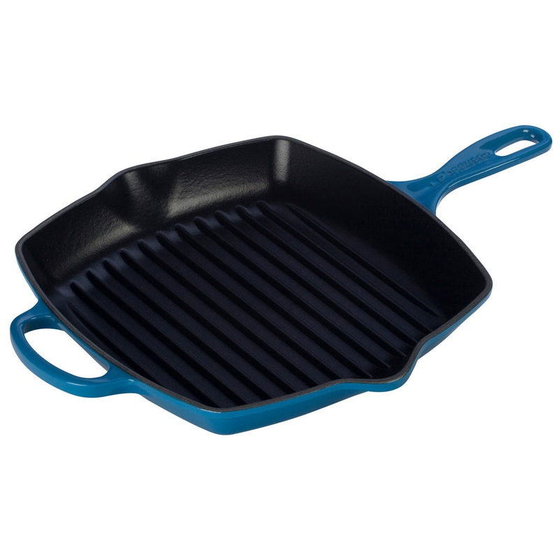 Le Creuset Enameled Cast Iron Signature Marseille Square Skillet Grill