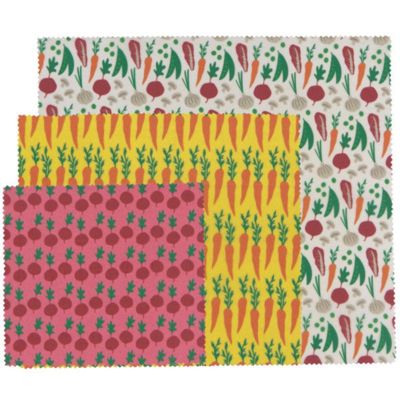 Now Designs Beeswax Wrap Set of 3 Veggies Design