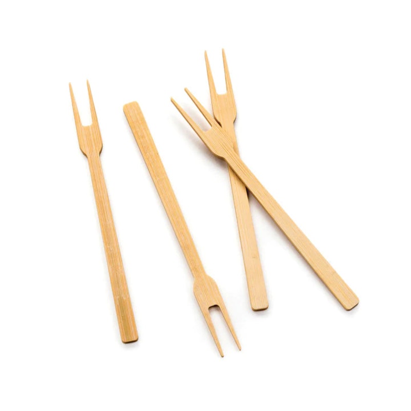 RSVP International 6″ Bamboo Appetizer Forks – 50 Count