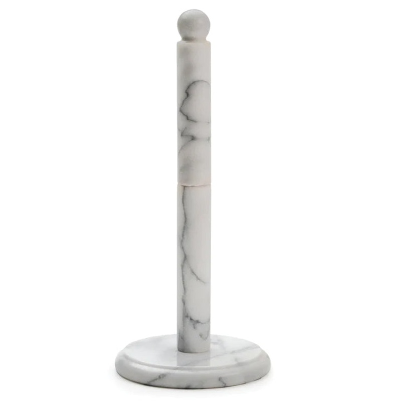 RSVP International White Marble Paper Towel Holder