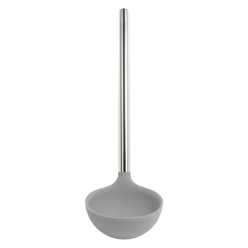 Tovolo Silicone Ladle with Stainless Steel Handle Oyster Gray