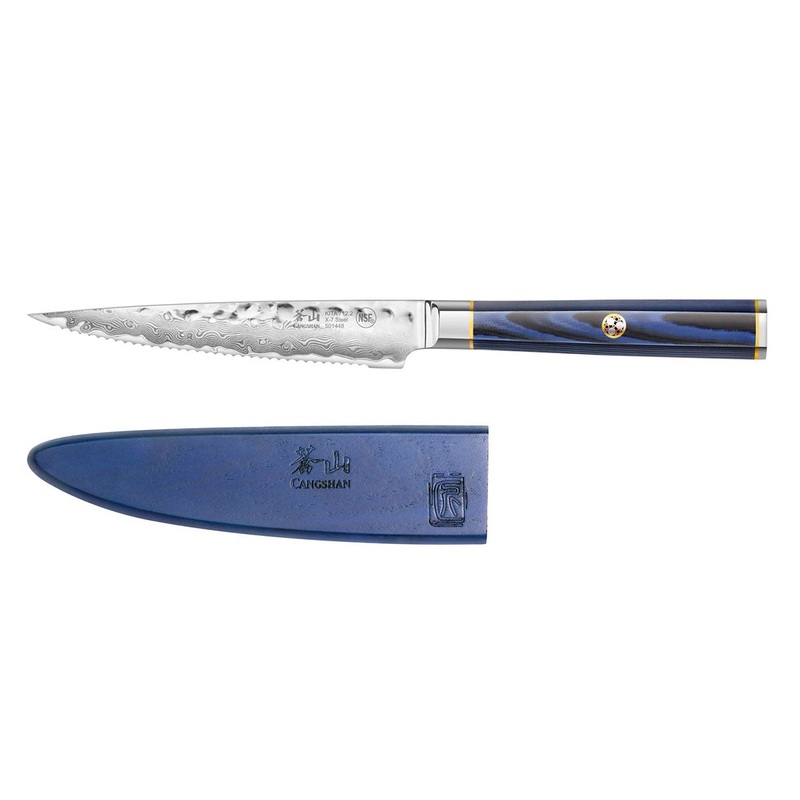 Cangshan KITA Blue Forged 5″ Serrated Utility Knife