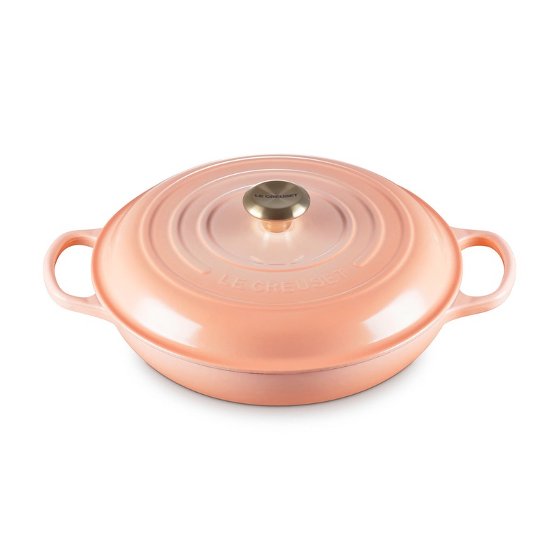 Le Creuset Enameled Cast Iron Signature 3 1/2 Quart Braiser in Peche