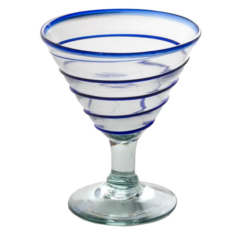 Orion Cobalt Spiral Margarita Glass